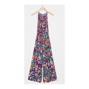 NWOT Anthropologie Martina Floral Pleated Jumpsuit  Size Small